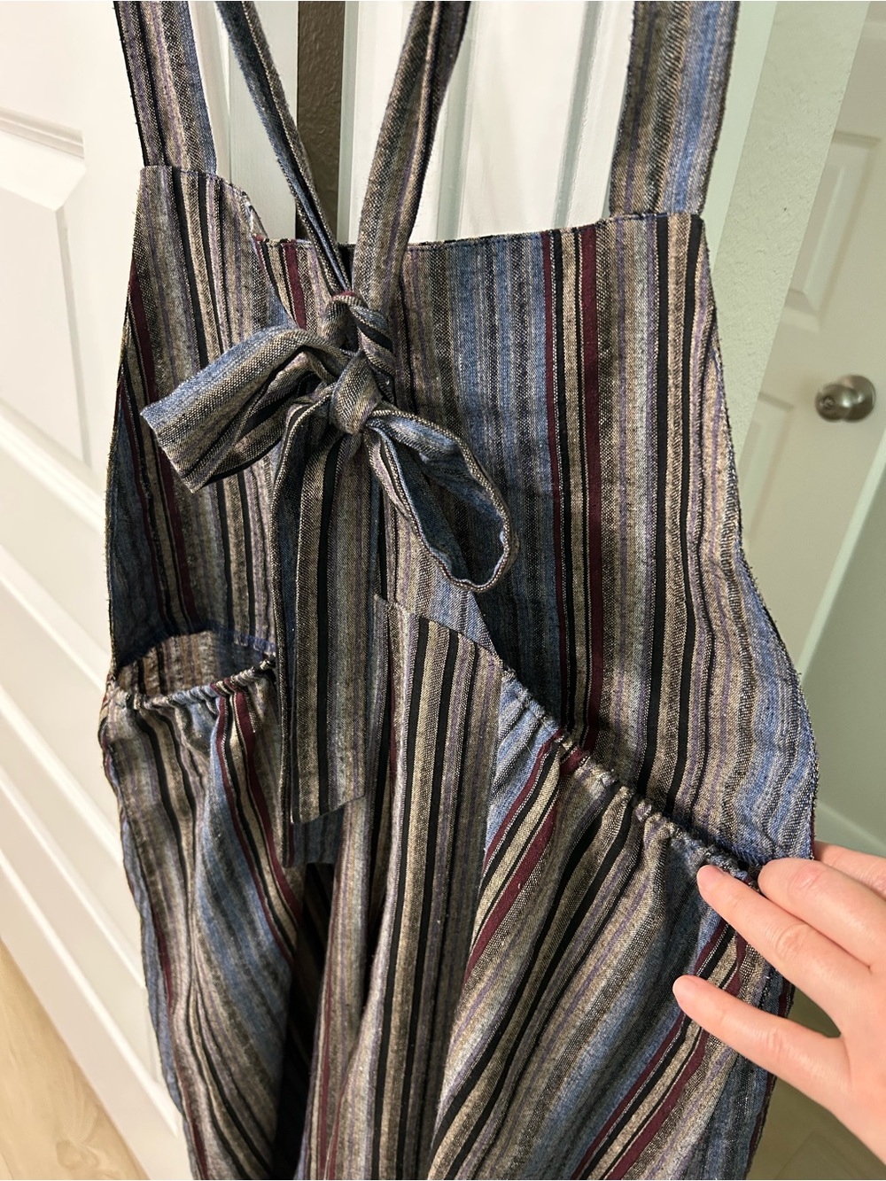 Blush Sz M, Striped Wide-Leg Jumpsuit - Picture 7 of 9